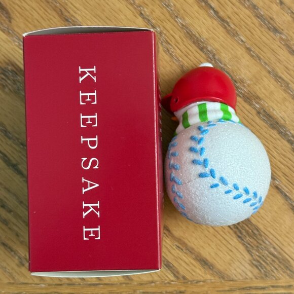Hallmark Keepsake Ornament Baseball Snowman Personalize 2020 - Picture 5 of 9